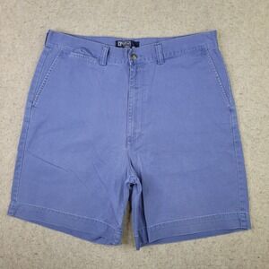 VTG Polo Ralph Lauren Philip‎ Shorts Classic Chino Blue 100% Cotton Mens Size 35